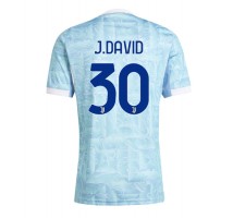 Juventus Jonathan David #30 Koszulka Wyjazdowa 2025-26 Krótki Rękaw